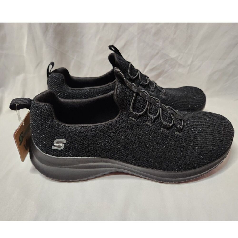 S Sport by Skechers Black Slip‑On Sneakers Women’s 11 Memory Foam No‑Tie